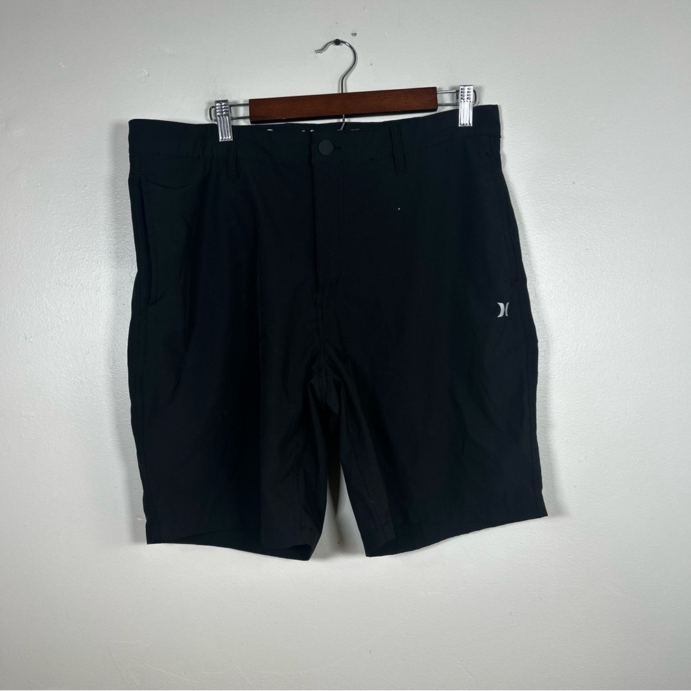 Hurley Black Hybrid Performance Shorts Mens Size‎ 36 Elastic Waist
